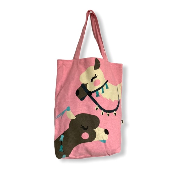 Llamas Print Canvas Tote Bag - Picture 3 of 5